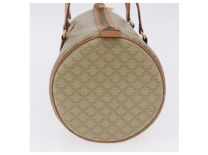Céline CELINE Macadam Canvas Schultertasche PVC Beige Gold Auth 199837V Golden - Ansicht 3