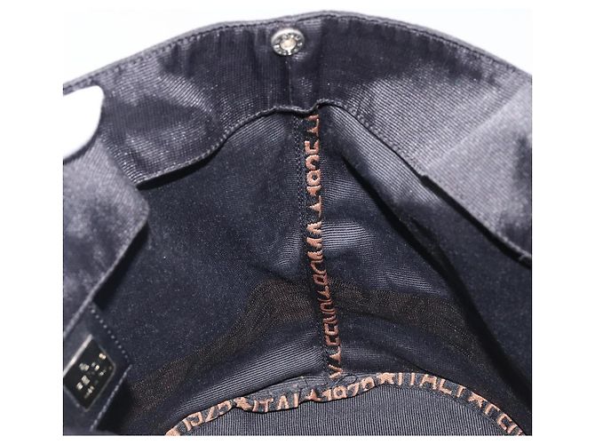 Borsa a mano FENDI Canvas Black Brown Auth 199832 Marrone Nero - vista 17