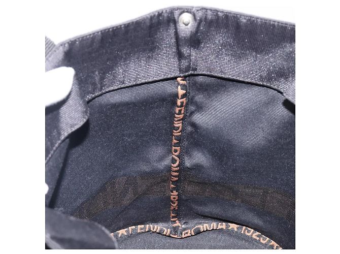 Borsa a mano FENDI Canvas Black Brown Auth 199832 Marrone Nero - vista 18