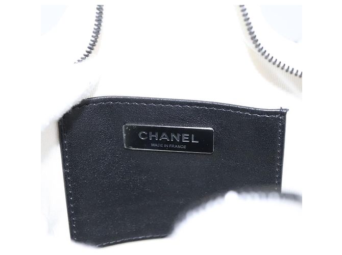 Borsa a tracolla con catena CHANEL Matelasse Raso Bianco CC Auth 200773SM - vista 19