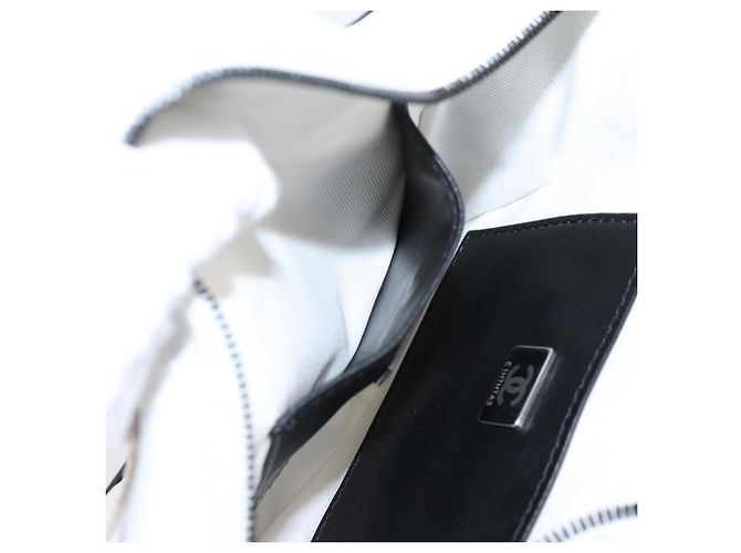 Borsa a tracolla con catena CHANEL Matelasse Raso Bianco CC Auth 200773SM - vista 22