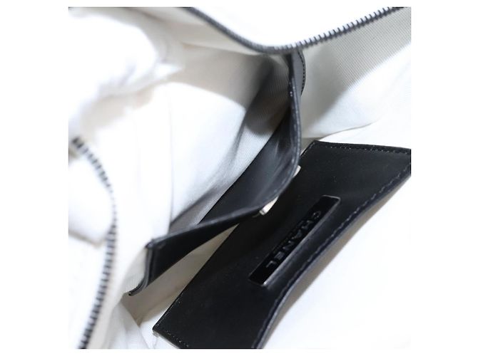 Borsa a tracolla con catena CHANEL Matelasse Raso Bianco CC Auth 200773SM - vista 23