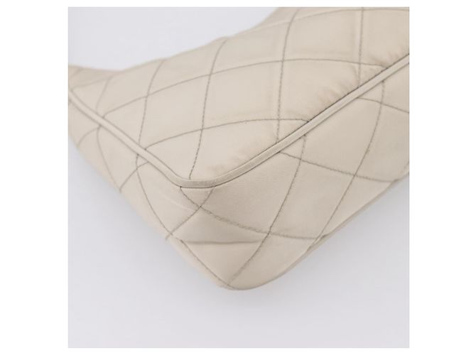 Bolso de mano PRADA Nylon Beige Gold Auth 203797A Dorado - vista 14