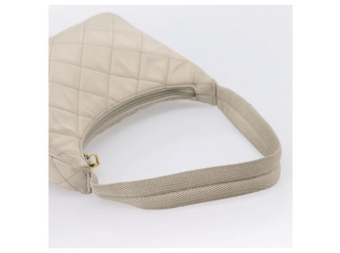 Bolso de mano PRADA Nylon Beige Gold Auth 203797A Dorado - vista 7