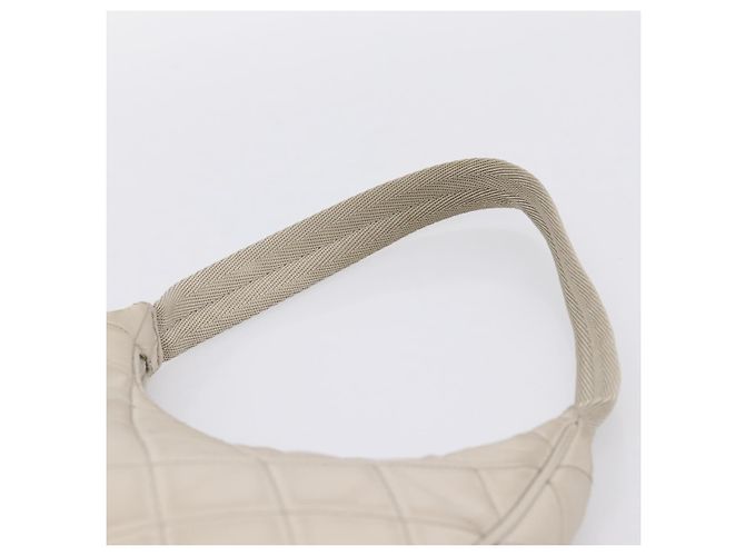 Bolso de mano PRADA Nylon Beige Gold Auth 203797A Dorado - vista 8