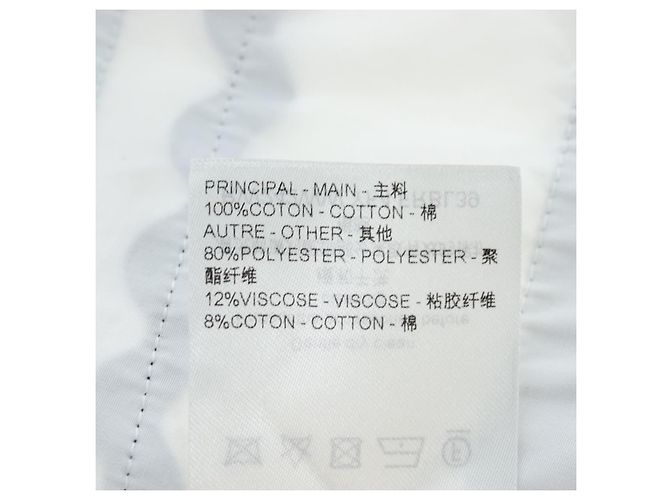 LOUIS VUITTON Top sin mangas de algodón Blanco Azul LV Auth 202320M - vista 16