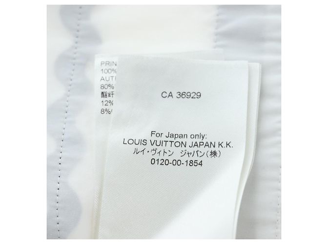 LOUIS VUITTON Top sin mangas de algodón Blanco Azul LV Auth 202320M - vista 19