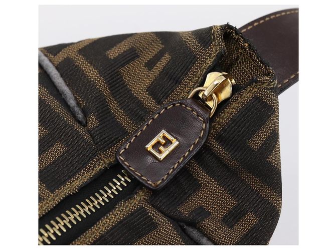 Borsa a mano FENDI Zucca Canvas 2way Brown Gold Auth 202934 Marrone D'oro - vista 10