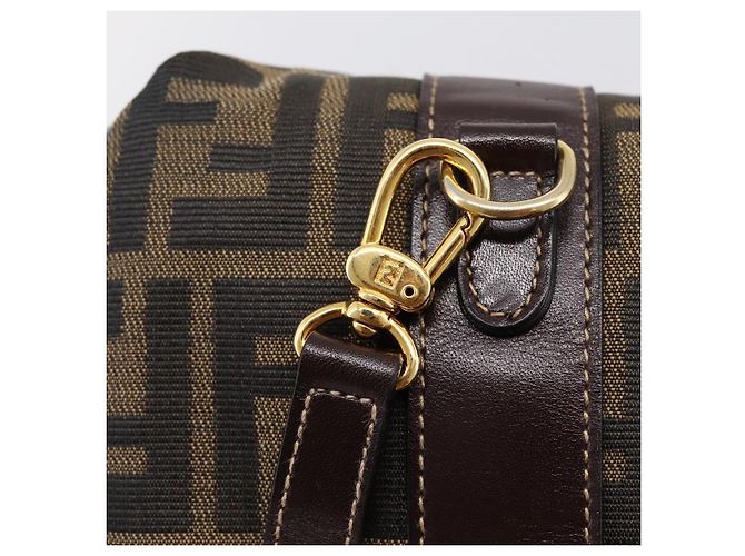 Borsa a mano FENDI Zucca Canvas 2way Brown Gold Auth 202934 Marrone D'oro - vista 20