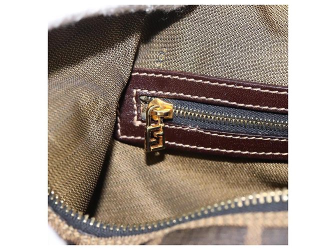 Borsa a mano FENDI Zucca Canvas 2way Brown Gold Auth 202934 Marrone D'oro - vista 24