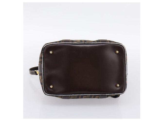 Borsa a mano FENDI Zucca Canvas 2way Brown Gold Auth 202934 Marrone D'oro - vista 5