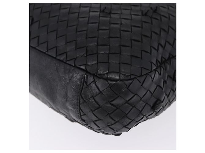 Borsa a tracolla BOTTEGA VENETA INTRECCIATO in pelle nera e oro 125263 Auth 200439V Nero D'oro - vista 15