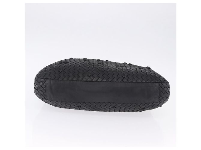 Borsa a tracolla BOTTEGA VENETA INTRECCIATO in pelle nera e oro 125263 Auth 200439V Nero D'oro - vista 5
