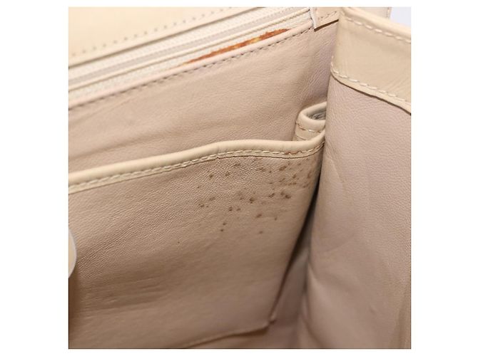 Borsa a mano GUCCI in pelle 2way Beige Gold Auth 197623 D'oro - vista 11