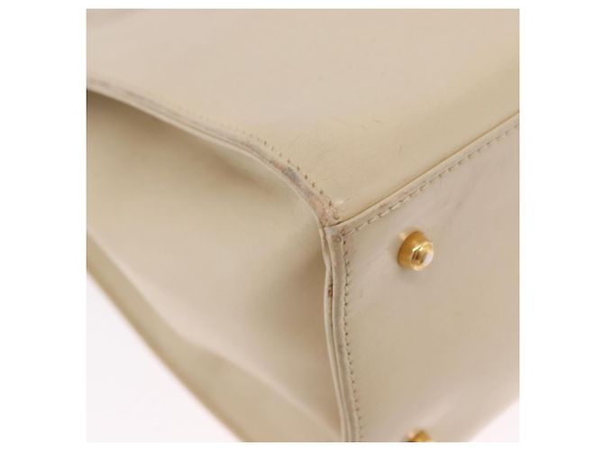Borsa a mano GUCCI in pelle 2way Beige Gold Auth 197623 D'oro - vista 17