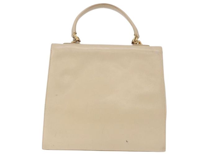Borsa a mano GUCCI in pelle 2way Beige Gold Auth 197623 D'oro - vista 2