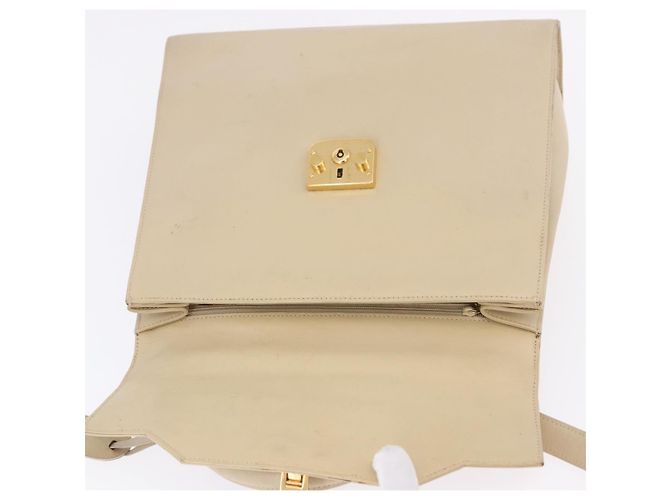 Borsa a mano GUCCI in pelle 2way Beige Gold Auth 197623 D'oro - vista 23