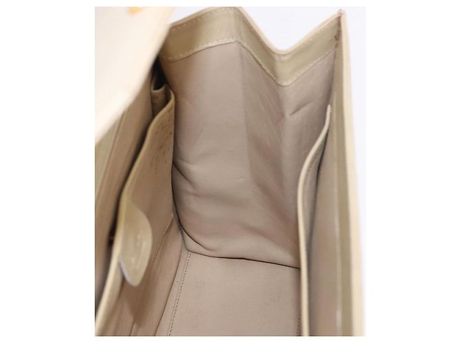 Borsa a mano GUCCI in pelle 2way Beige Gold Auth 197623 D'oro - vista 25