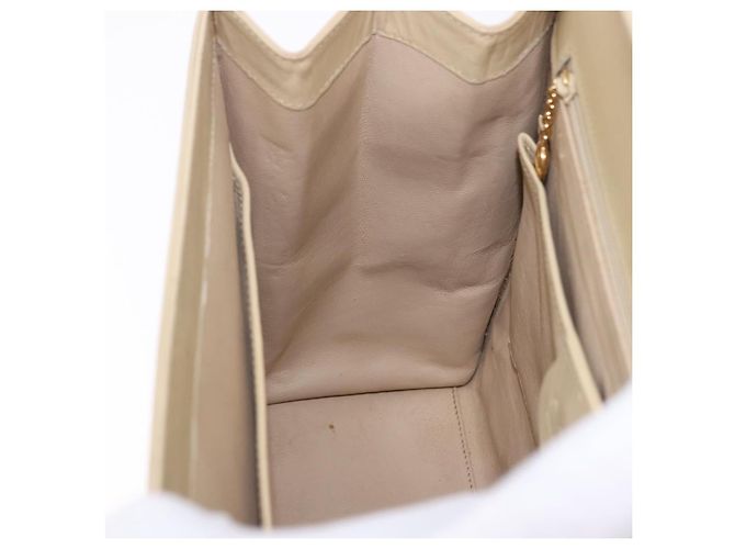 Borsa a mano GUCCI in pelle 2way Beige Gold Auth 197623 D'oro - vista 26