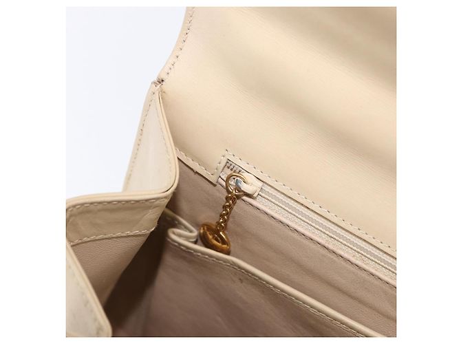 Borsa a mano GUCCI in pelle 2way Beige Gold Auth 197623 D'oro - vista 27