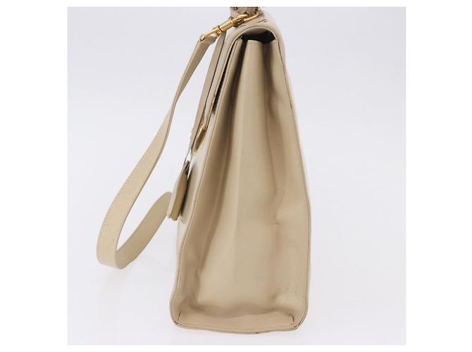 Borsa a mano GUCCI in pelle 2way Beige Gold Auth 197623 D'oro - vista 4