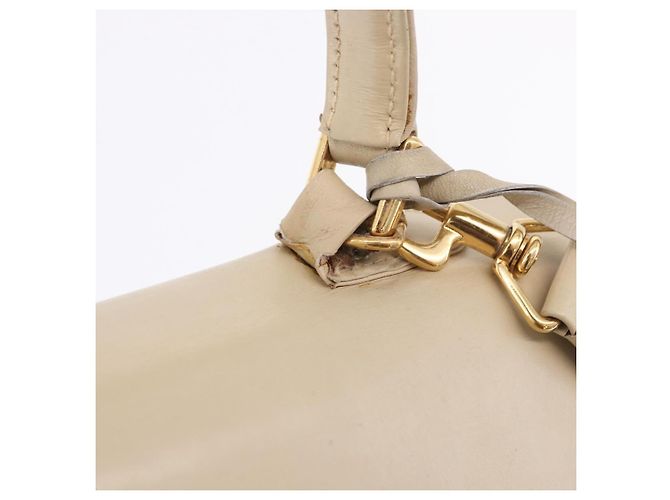 Borsa a mano GUCCI in pelle 2way Beige Gold Auth 197623 D'oro - vista 8
