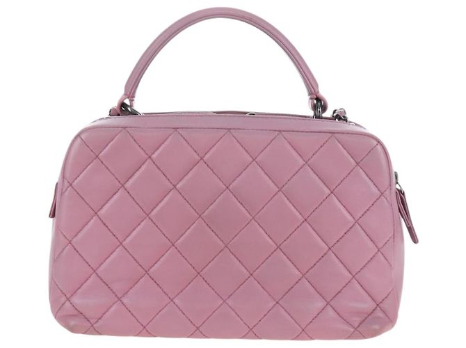 Borsa CHANEL Trendy CC Matelasse con catena in pelle d'agnello 2way Rosa CC Auth 202938SAM Argento - vista 2
