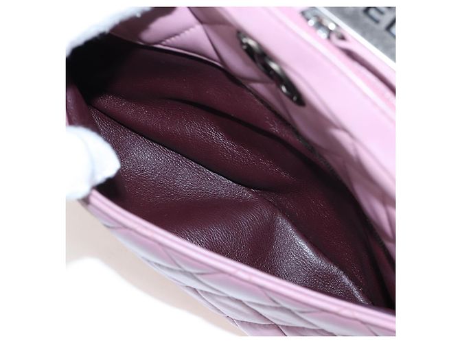 Borsa CHANEL Trendy CC Matelasse con catena in pelle d'agnello 2way Rosa CC Auth 202938SAM Argento - vista 21