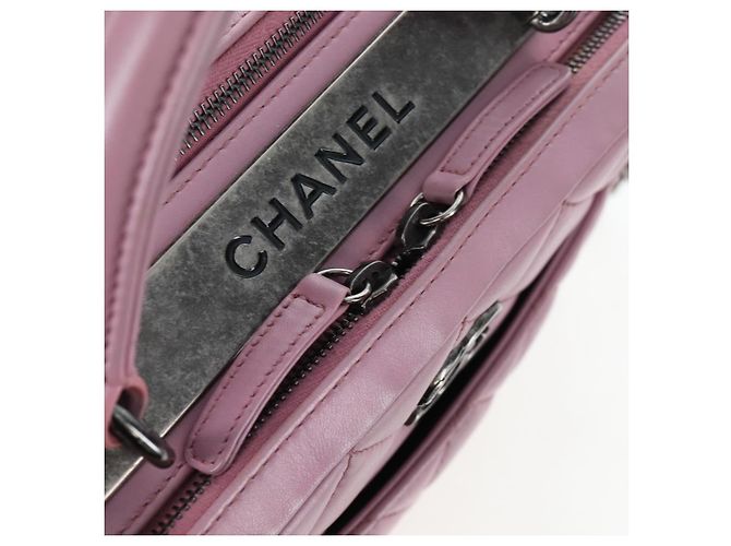 Borsa CHANEL Trendy CC Matelasse con catena in pelle d'agnello 2way Rosa CC Auth 202938SAM Argento - vista 24