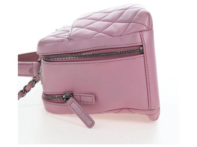 Borsa CHANEL Trendy CC Matelasse con catena in pelle d'agnello 2way Rosa CC Auth 202938SAM Argento - vista 3