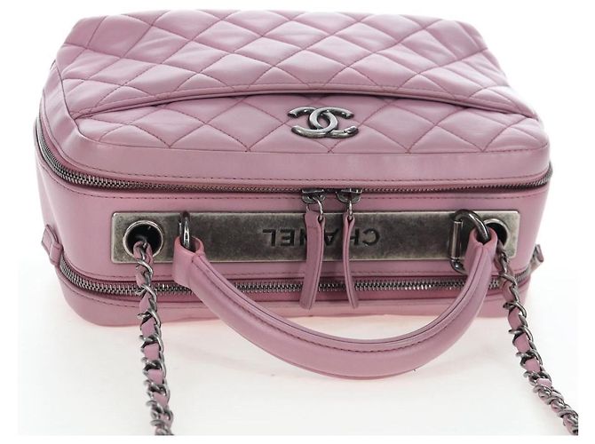 Borsa CHANEL Trendy CC Matelasse con catena in pelle d'agnello 2way Rosa CC Auth 202938SAM Argento - vista 6