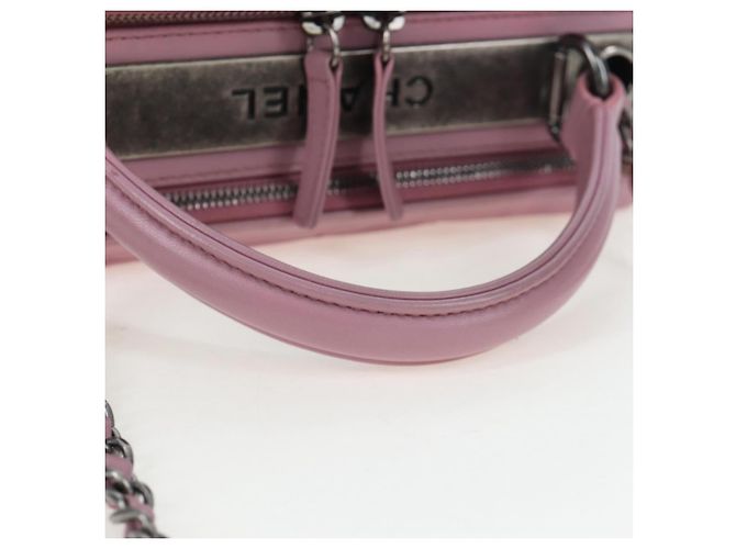 Borsa CHANEL Trendy CC Matelasse con catena in pelle d'agnello 2way Rosa CC Auth 202938SAM Argento - vista 7