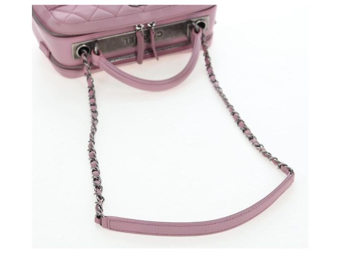 Borsa CHANEL Trendy CC Matelasse con catena in pelle d'agnello 2way Rosa CC Auth 202938SAM Argento - vista 8