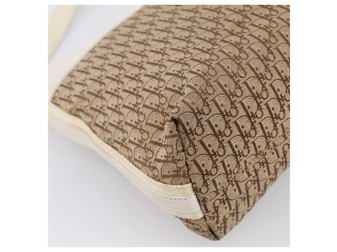 Borsa a tracolla Christian Dior Trotter Canvas Beige Silver Auth ka6062A Argento - vista 17