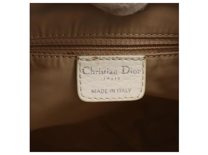 Borsa a tracolla Christian Dior Trotter Canvas Beige Silver Auth ka6062A Argento - vista 19