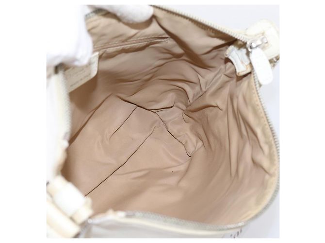 Borsa a tracolla Christian Dior Trotter Canvas Beige Silver Auth ka6062A Argento - vista 20