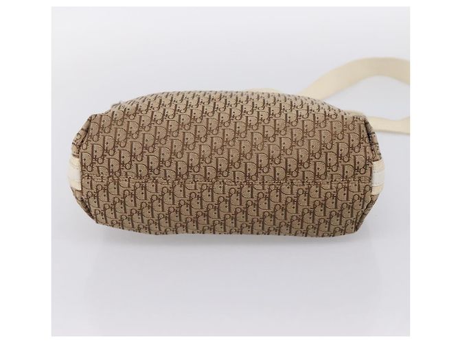 Borsa a tracolla Christian Dior Trotter Canvas Beige Silver Auth ka6062A Argento - vista 5