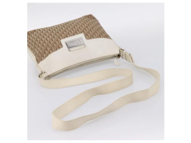Borsa a tracolla Christian Dior Trotter Canvas Beige Silver Auth ka6062A Argento - vista 7