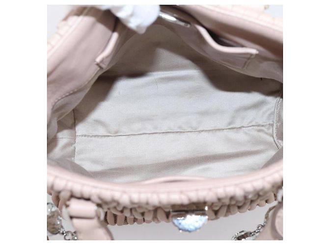 Borsa a tracolla Miu Miu Matelassé con catena in pelle 2way Rosa Argento Auth 202582V - vista 10
