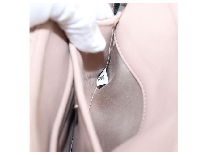 Borsa a tracolla Miu Miu Matelassé con catena in pelle 2way Rosa Argento Auth 202582V - vista 11