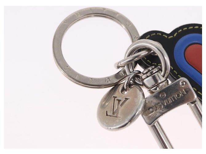 LOUIS VUITTON Porte Cles College LV League Peace Out Red M62753 LV Auth 202479A Argento Rosso - vista 6