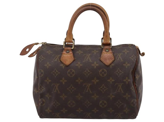 Borsa a mano LOUIS VUITTON Monogram Speedy 25 M41528 LV Auth ka6121 Monogramma - vista 2