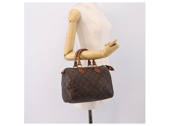 Borsa a mano LOUIS VUITTON Monogram Speedy 25 M41528 LV Auth ka6121 Monogramma - vista 20