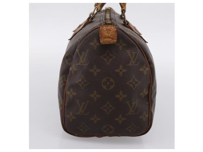 Borsa a mano LOUIS VUITTON Monogram Speedy 25 M41528 LV Auth ka6121 Monogramma - vista 3