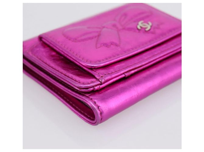 Cartera CHANEL Cuero Rosa Plata CC Auth 203048V - vista 15