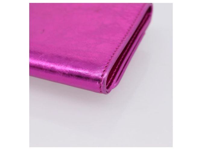 Cartera CHANEL Cuero Rosa Plata CC Auth 203048V - vista 16