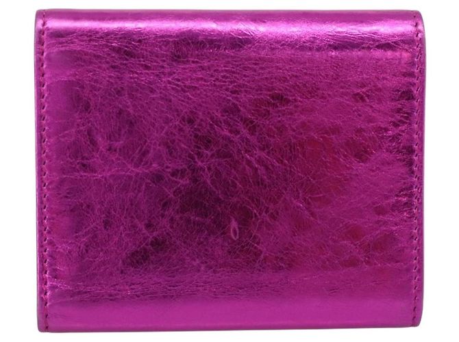 Cartera CHANEL Cuero Rosa Plata CC Auth 203048V - vista 2