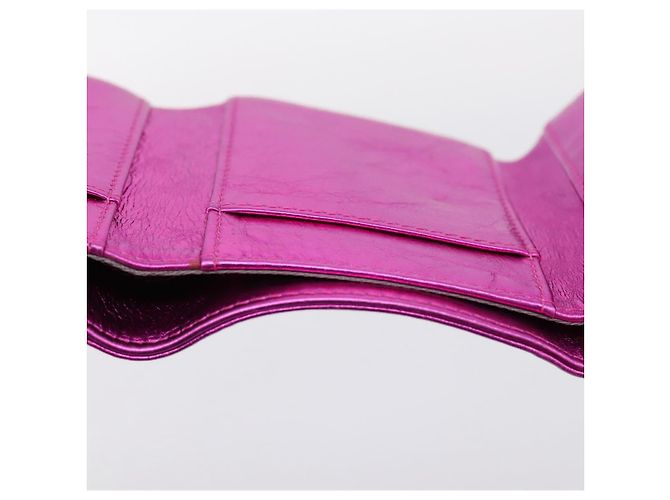 Cartera CHANEL Cuero Rosa Plata CC Auth 203048V - vista 20