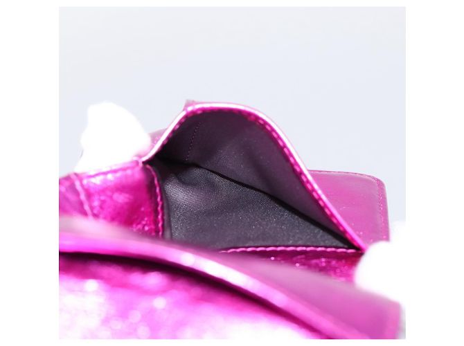 Cartera CHANEL Cuero Rosa Plata CC Auth 203048V - vista 23