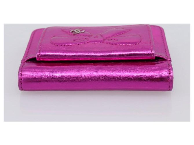 Cartera CHANEL Cuero Rosa Plata CC Auth 203048V - vista 5